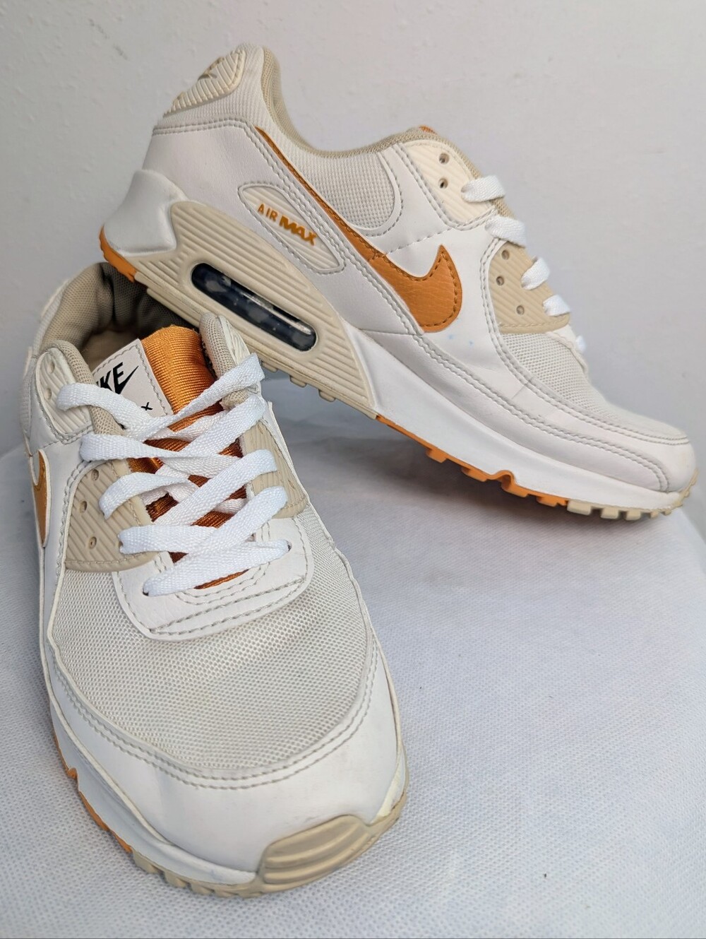Nike Air Max 90 SE Women's Shoes Size 8 Phantom Light Curry